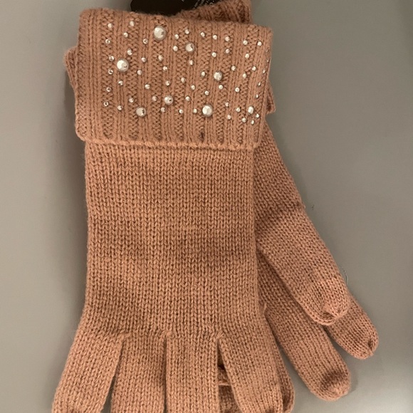 VS rhinestone ladies knit gloves - Picture 2 of 3